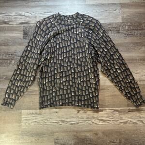 Vintage John Henry Editions Sweater Graphic Knit Crewneck Grandpa-Core